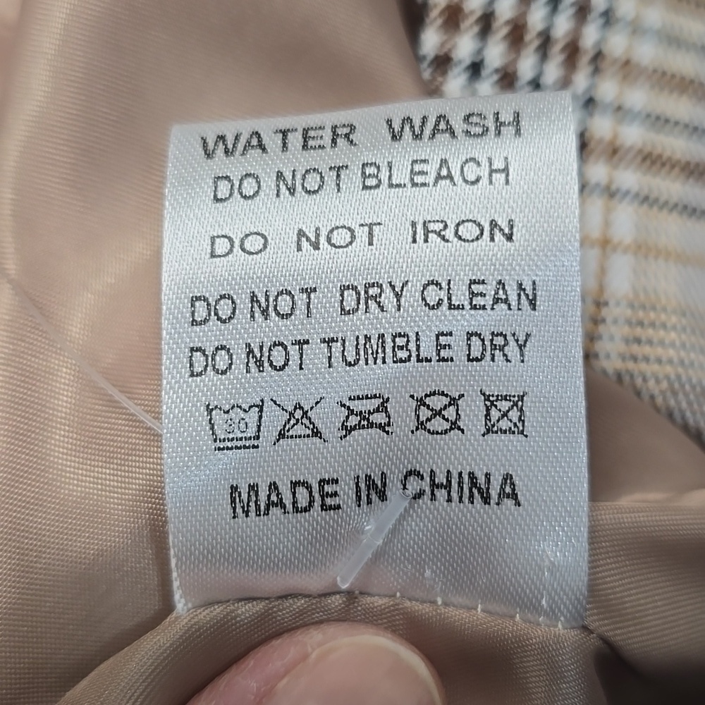 New Unbranded Brown Plaid Blazer Jacket - Size XXL - Picture 16 of 17